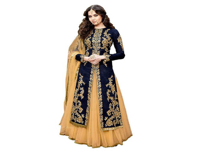 Womens Bangalori Silk Anarkali Gown