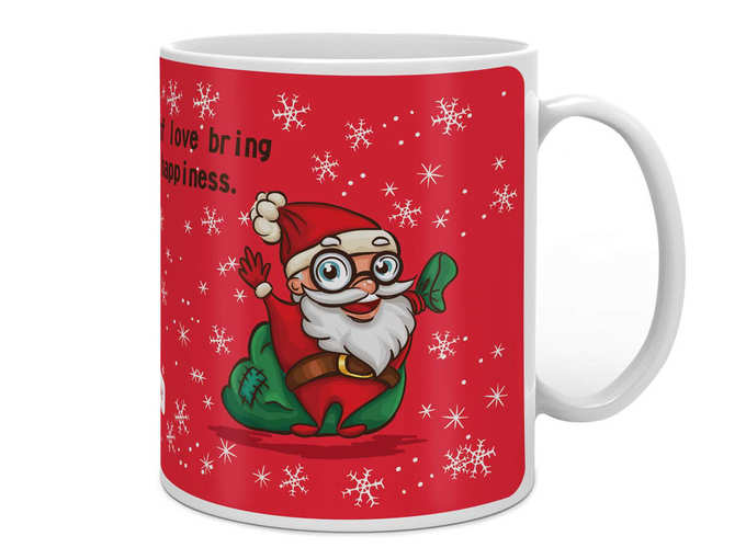 Christmas Decoration Christmas Wishes Printed Red Coffee Mug