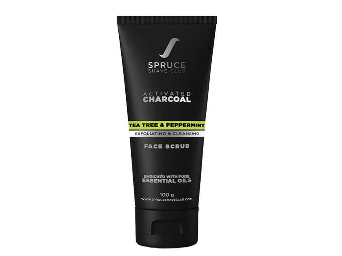 Spruce Shave Club Charcoal Face Scrub For Men | Natural Tan Removal & Deep Cleansing