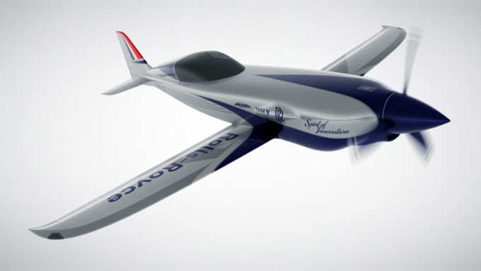 Drawing of Rolls-Royce Electric Airplane