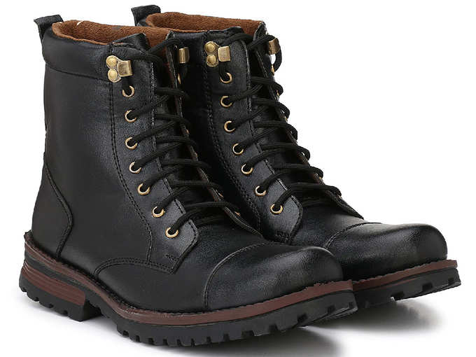 Men&#39;s Synthetic Leather Lace Up Boots