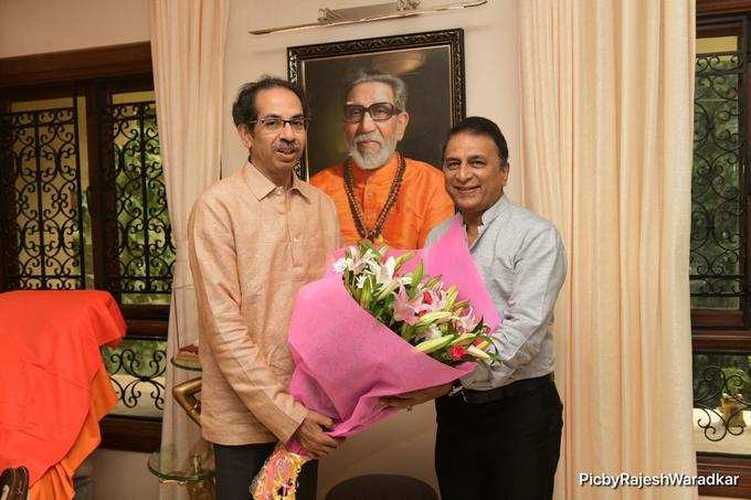 Sunil Gavaskar meets Uddhav Thackeray