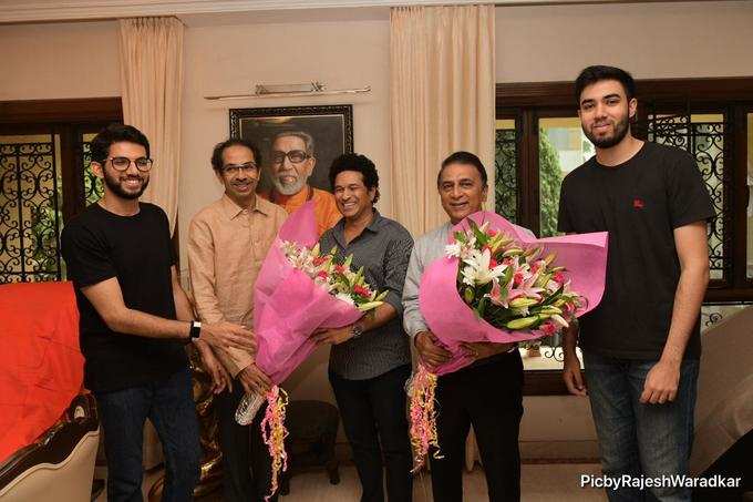 Sachin Tendulkar and Sunil Gavaskar meet CM Uddhav Thackeray