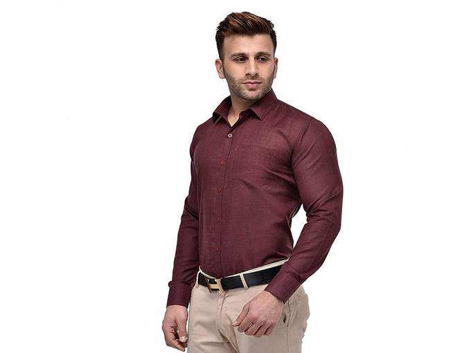 Cotton Blend Full Sleeve Men&#39;s Shirt