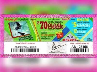 KN 296 Lottery: കാരുണ്യ പ്ലസ് ലോട്ടറി നറുക്കെടുപ്പ് ഇന്ന് മൂന്ന് മണിയ്‍ക്ക്