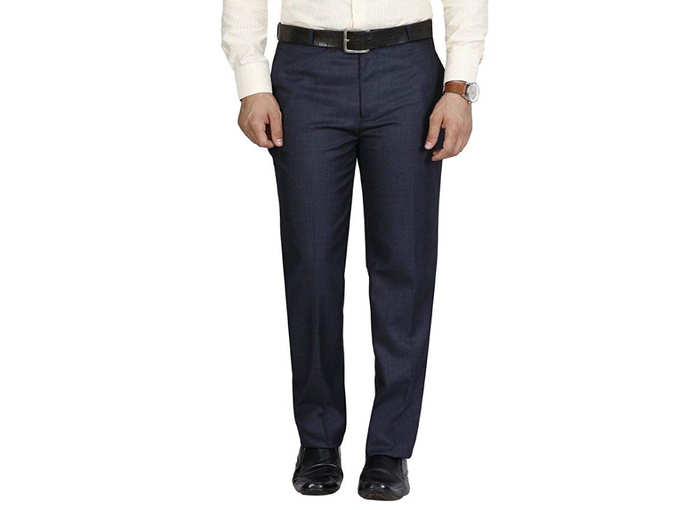 Men&#39;s Solid Formal Regular Fit PolyViscose Trousers