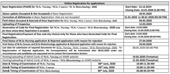 MSc Dates