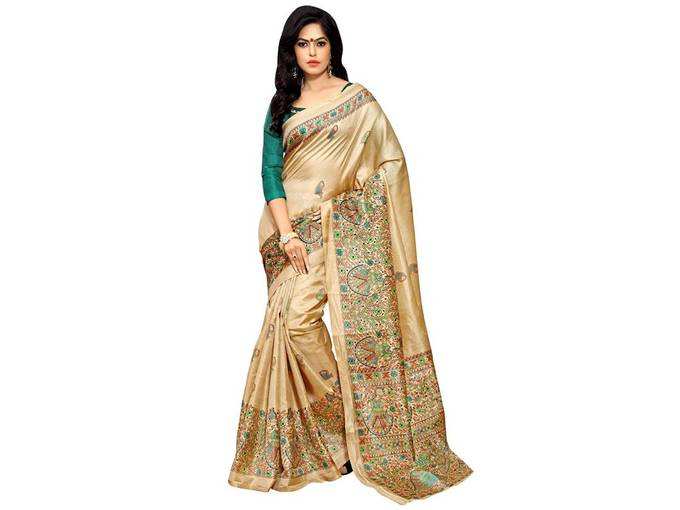 Applecreation Khadi Silk Saree (Mdb8404-D_Beige)