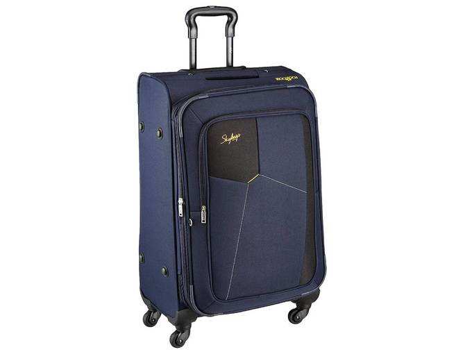 Skybags Rubik Polyester 58 Cms Blue Softsided Cabin Luggage