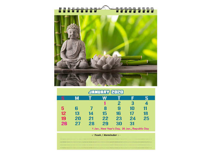 Buddha Wall 2020 Calendar for Wall for Motivation 2020