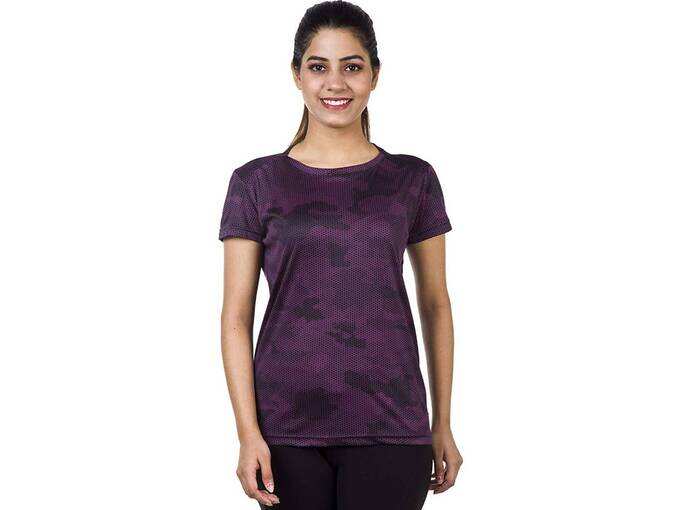 Women&#39;s Round Neck Half Sleeve Yoga Gym