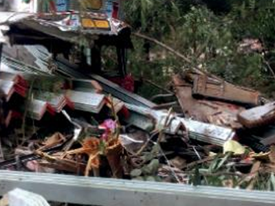 मोहनलालगंज में गड्ढे में गिरा ट्रक, ड्राइवर और क्लीनर की मौत