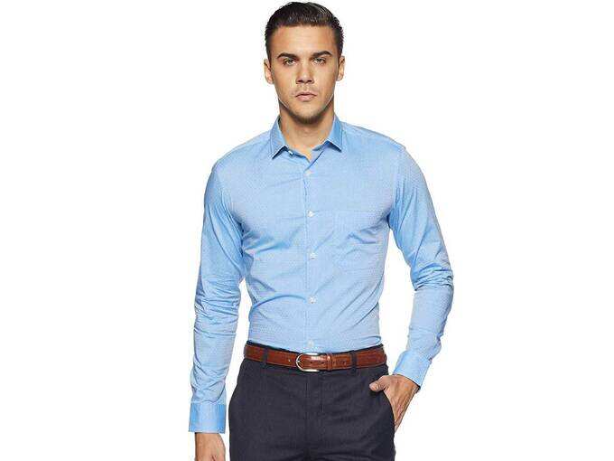 US Polo Association Men&#39;s Striped Slim Fit Cotton Formal Shirt