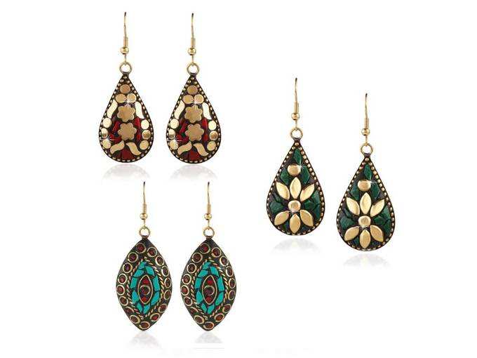 Gold Plated Dangler Earrings for Women and Girls