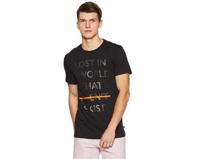 United Colors of Benetton Mens Printed Regular Fit T-Shirt