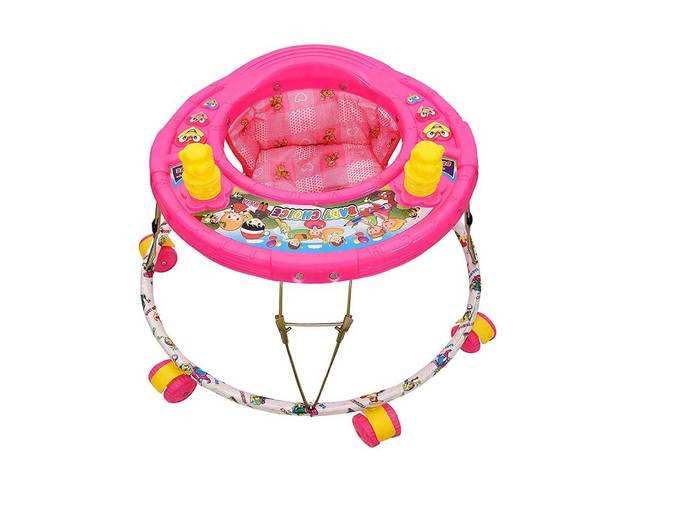 Baby&#39;s Round Base Double Horn Without Music Walker