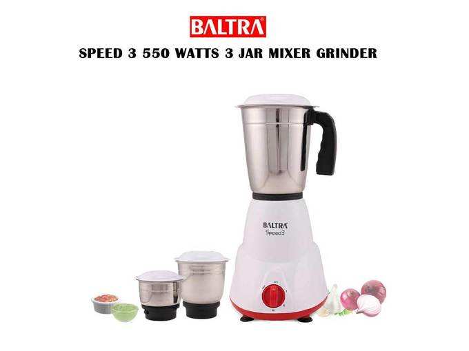 Baltra Speed 3 550 Watts 3 Jar Mixer Grinder