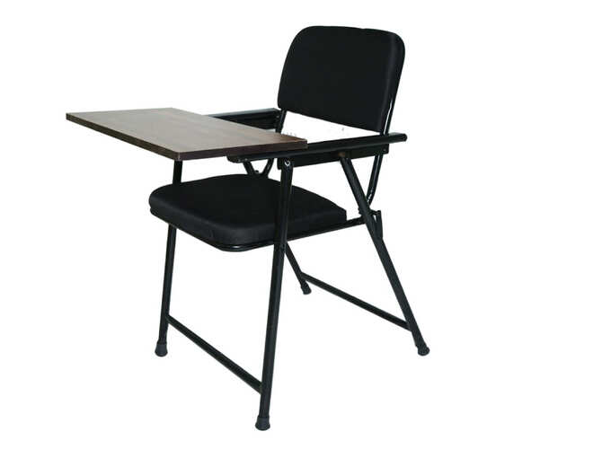 Folding Study Chair with Cushion &amp; Writing Pad