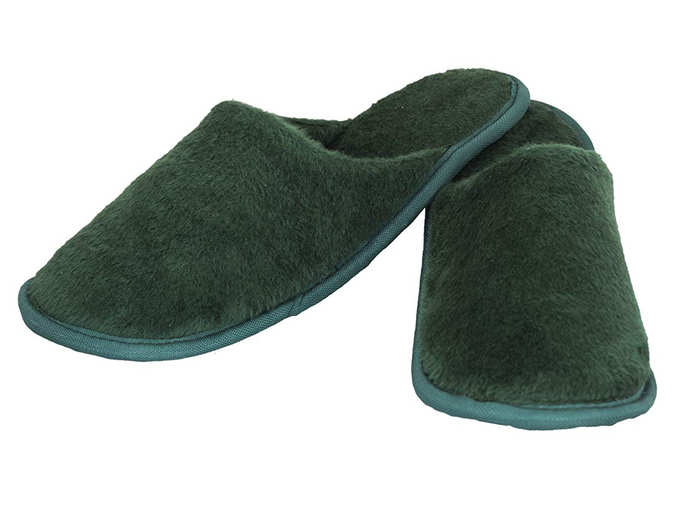 Women&#39;s Mint Green Fur House Slippers