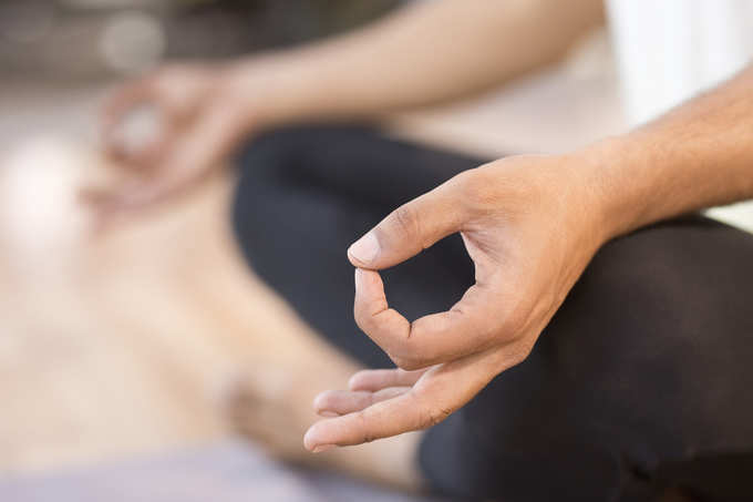 man meditating