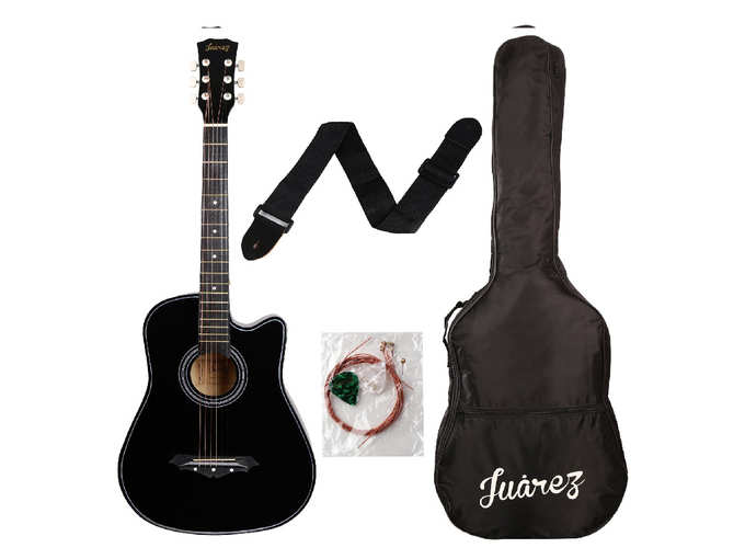 Juarez Acoustic Guitar, 38 Inch Cutaway, 038C With Bag, Strings,