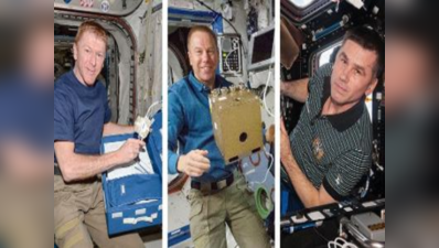 ત્રણ અવકાશયાત્રીઓનું પૃથ્વી પર લેન્ડિંગ