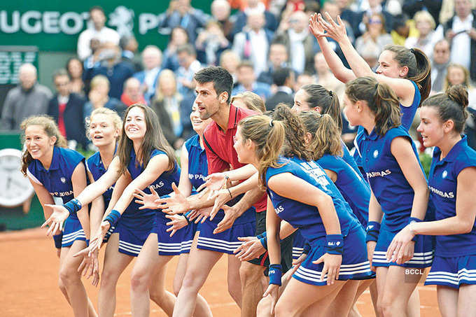 Djokovic celebrates French Open victory