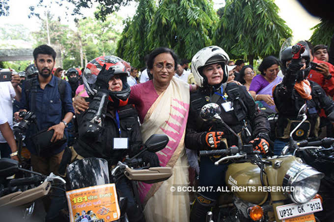 Lady bikers ride from Lucknow to Varanasi