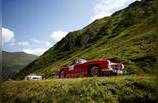 Classic car rally in Austrian Alps