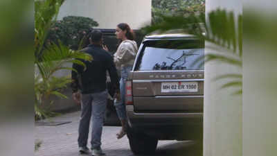 बॉयफ्रेंड रणबीर कपूर के घर के बाहर नजर आईं आलिया भट्ट, देखें तस्‍वीरें