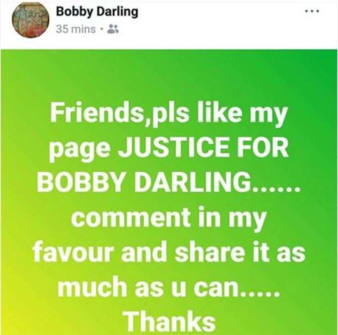 ફેસબુક પર માંગી મદદઃ
