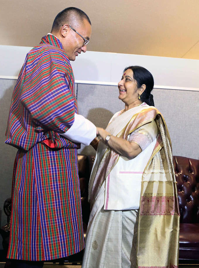 Sushma Swaraj meets world leaders in NY