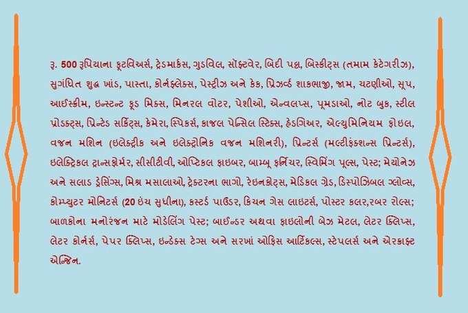 આ વસ્તુઓ પર 18 ટકા જીએસટી