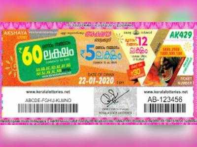 AK 429 Lottery: അക്ഷയ ലോട്ടറി നറുക്കെടുപ്പ് ഇന്ന് മൂന്ന് മണിയ്ക്ക്