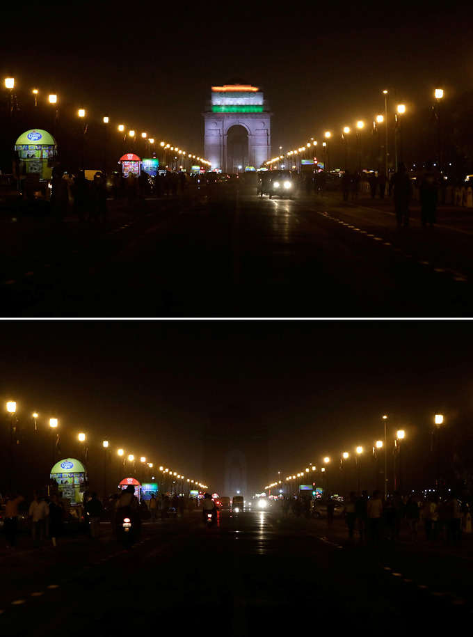 Before and after images as the world marks Earth Hour