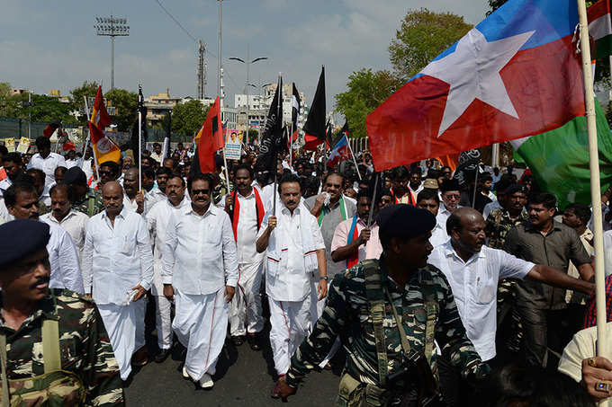 DMK launches strike to demand Cauvery Management Board