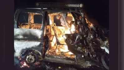 રાજકોટ-મોરબી હાઈવે પર ટ્રક સાથે અથડાતાં કારમાં આગ, પરિવારનાં 8 લોકોએ ગુમાવ્યા જીવ