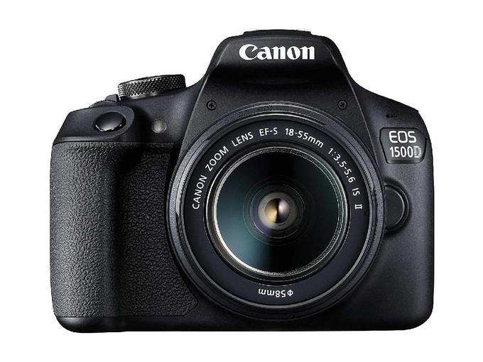 Canon EOS 1500D 24.1 Digital SLR Camera (Black) with EF S18-55 is II Lens, 16GB Card and Carry Case