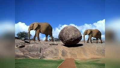 Mamallapuram : 12 நூற்றாண்டு பழமை - 7 யானைகள் முயன்றும் அசையாது நிற்கும் அதிசய கல்