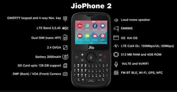Jio Phone 2ના ફીચર્સ