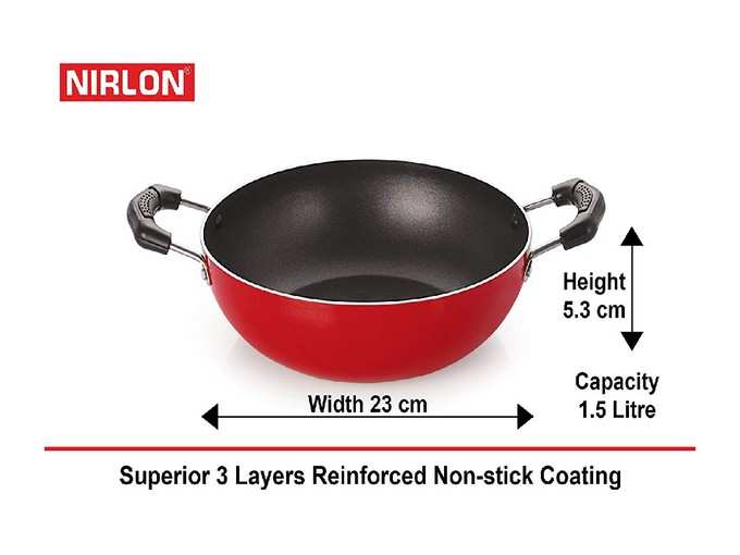 NIRLON Classic Range Non Stick Kadhai Kitchen Cookware