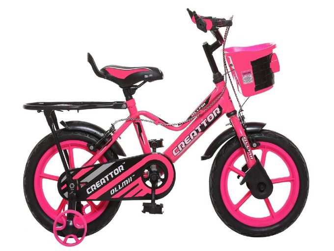 Ollmii Bikes 14 inches Pink Unisex Kids Cycle for 3 to 5 Years Age Group