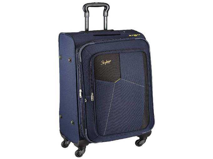 Skybags Rubik Polyester 68 Cms Blue Softsided Check-in Luggage