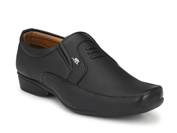 Leather Black Formal Shoes for Men