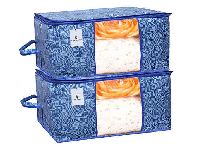 eheriya Design Underbed Storage Bag, Storage Organiser, Blanket Cover Set of 2