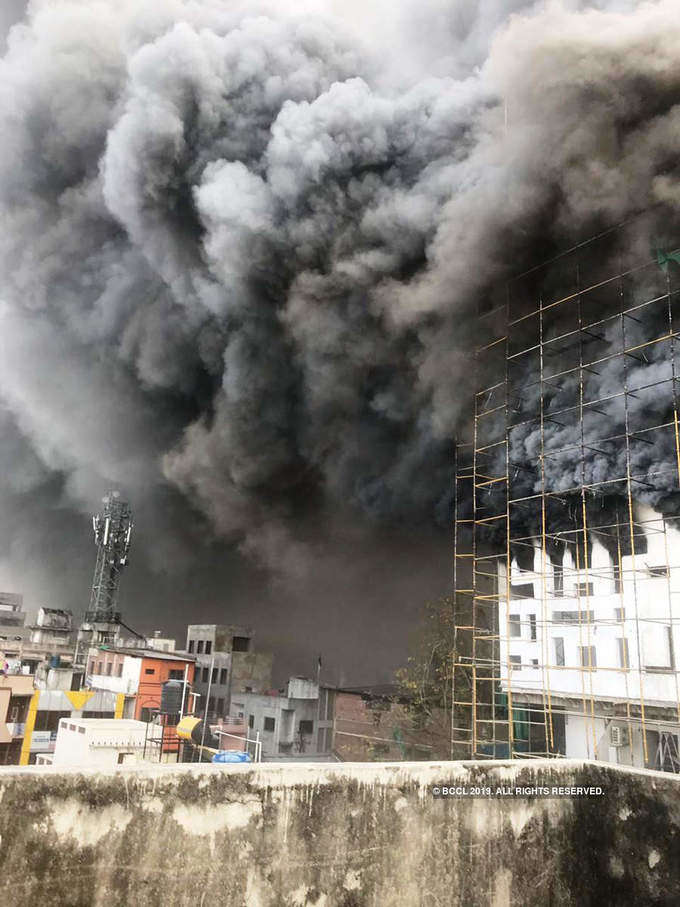 Massive fire breaks out at an under-construction hospital
