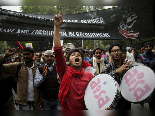 University student leaders hold Young India Adhikar March 