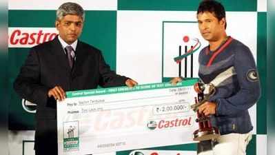 सचिन को इंडियन क्रिकेटर ऑफ द ईयर अवॉर्ड