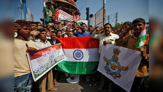 People celebrate IAFs strike inside Pakistan...                                         