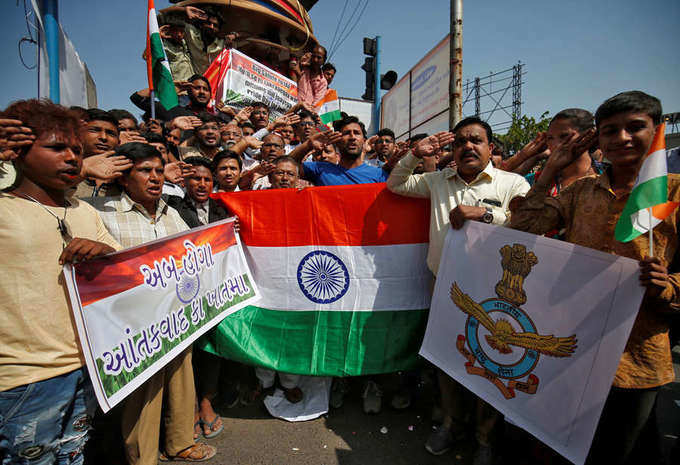 People celebrate IAF’s strike inside Pakistan 